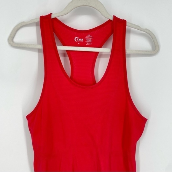 Zyia Red Pink Poppy Copper Infused Tank Odor Blocking Anti chafing M - Picture 2 of 8